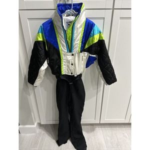 Vintage Tyrolia By Head Ski Suit One Piece Snowsuit Ski Bib Womens Size 6